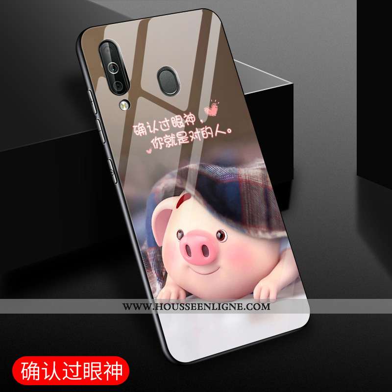 Étui Samsung Galaxy A60 Verre Dessin Animé Incassable Étoile Coque Protection Violet