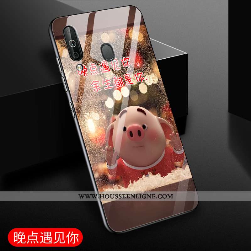 Étui Samsung Galaxy A60 Verre Dessin Animé Incassable Étoile Coque Protection Violet