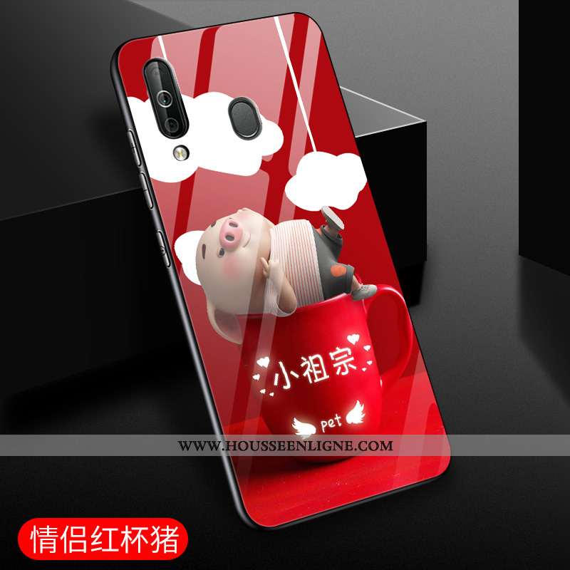 Étui Samsung Galaxy A60 Verre Dessin Animé Incassable Étoile Coque Protection Violet