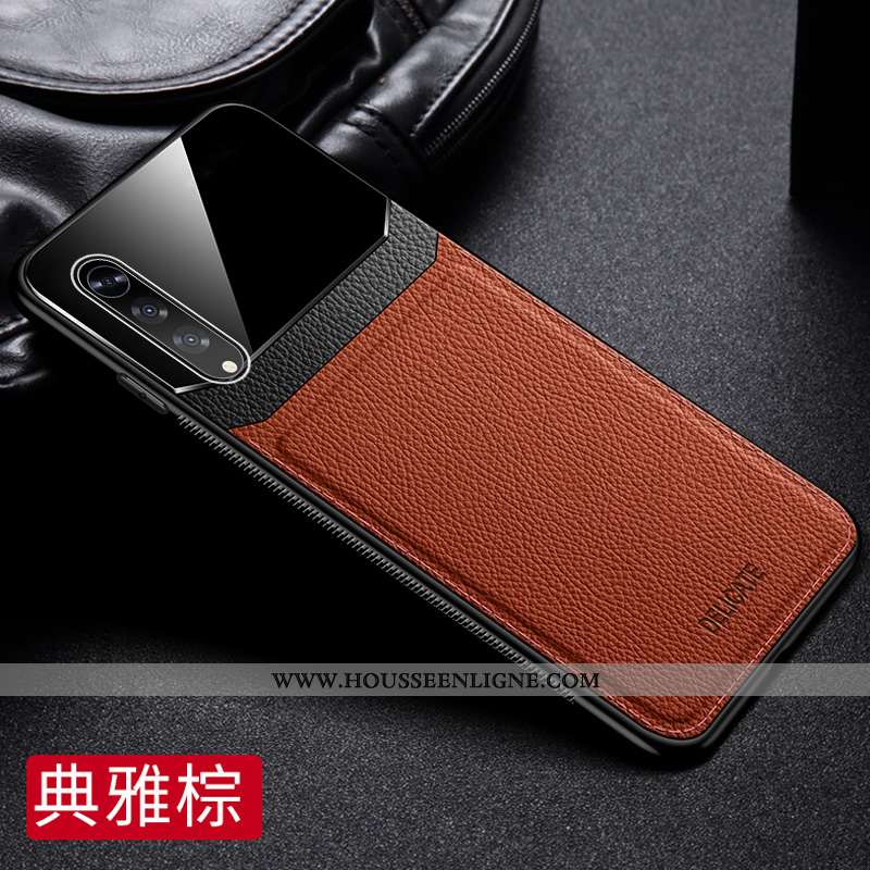 Étui Samsung Galaxy A70 Créatif Cuir Téléphone Portable Étoile Simple Modèle Fleurie Rouge