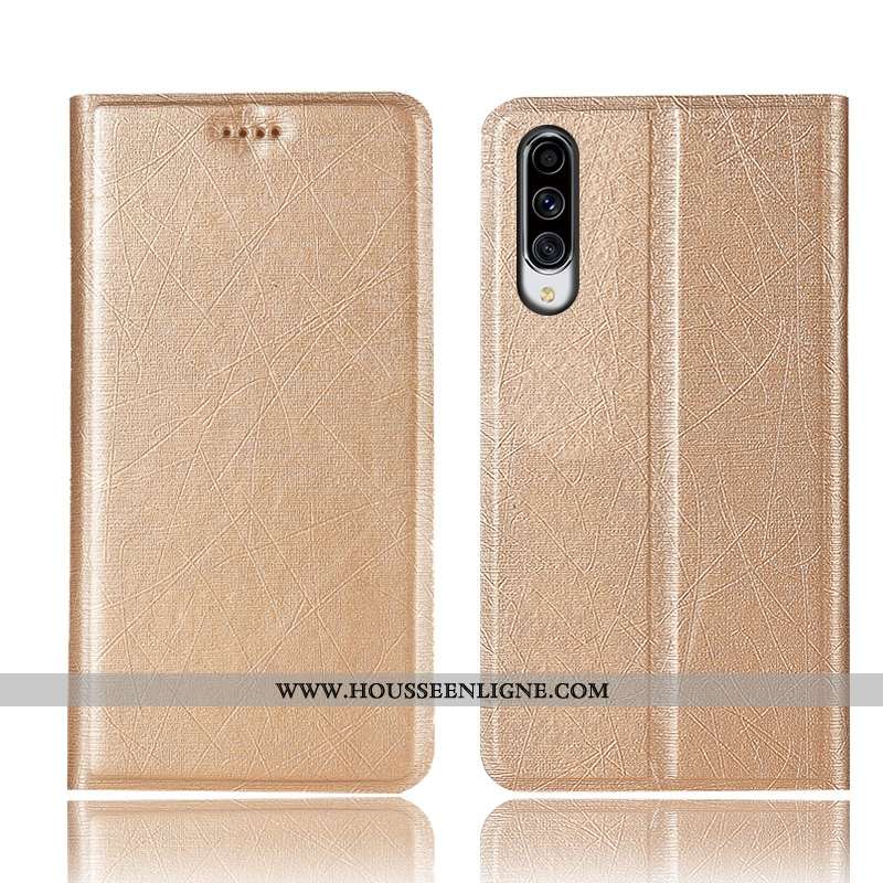 Étui Samsung Galaxy A70 Cuir Modèle Fleurie Étoile Or Coque Tout Compris Téléphone Portable Doré