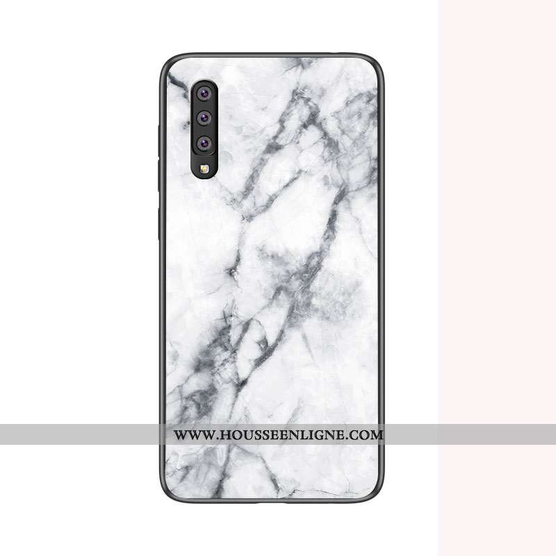 Étui Samsung Galaxy A70 Fluide Doux Protection Net Rouge Coque Verre Incassable Tout Compris Bleu