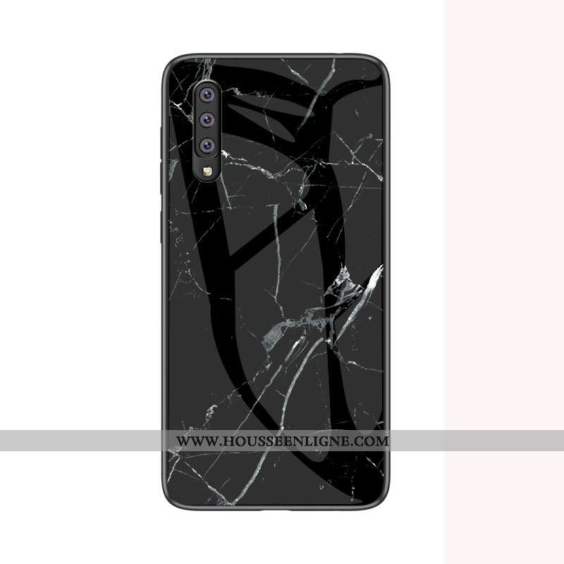 Étui Samsung Galaxy A70 Fluide Doux Protection Net Rouge Coque Verre Incassable Tout Compris Bleu