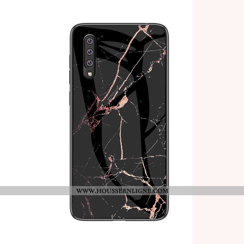 Étui Samsung Galaxy A70 Fluide Doux Protection Net Rouge Coque Verre Incassable Tout Compris Bleu