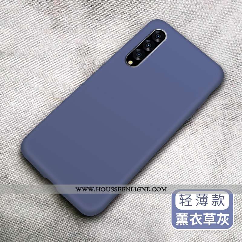 Étui Samsung Galaxy A70 Fluide Doux Silicone Coque Étoile Vert Couleur Unie Téléphone Portable Verte