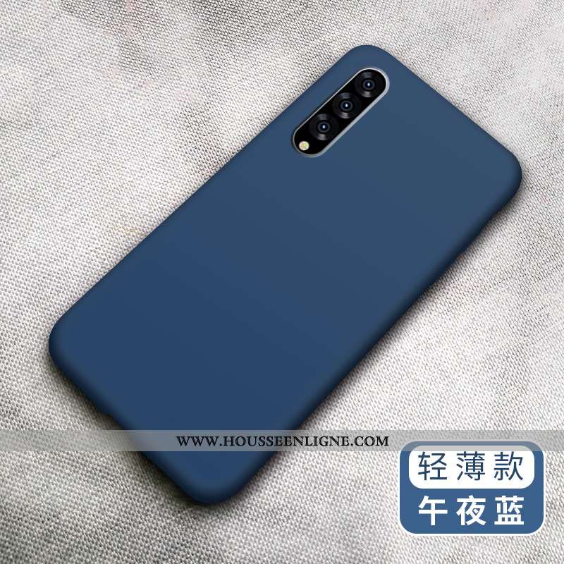 Étui Samsung Galaxy A70 Fluide Doux Silicone Coque Étoile Vert Couleur Unie Téléphone Portable Verte