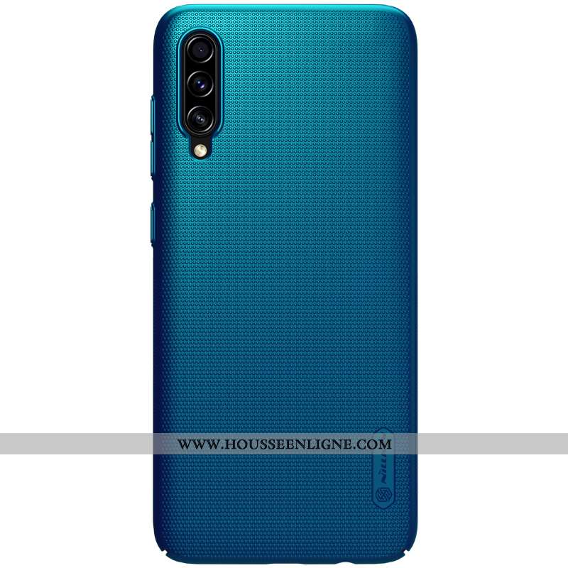 Étui Samsung Galaxy A70 Légère Protection Délavé En Daim Or Légères Téléphone Portable Bleu