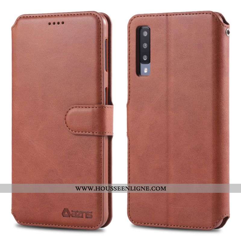 Étui Samsung Galaxy A70 Portefeuille Cuir Silicone Housse Téléphone Portable Incassable Nouveau Marr