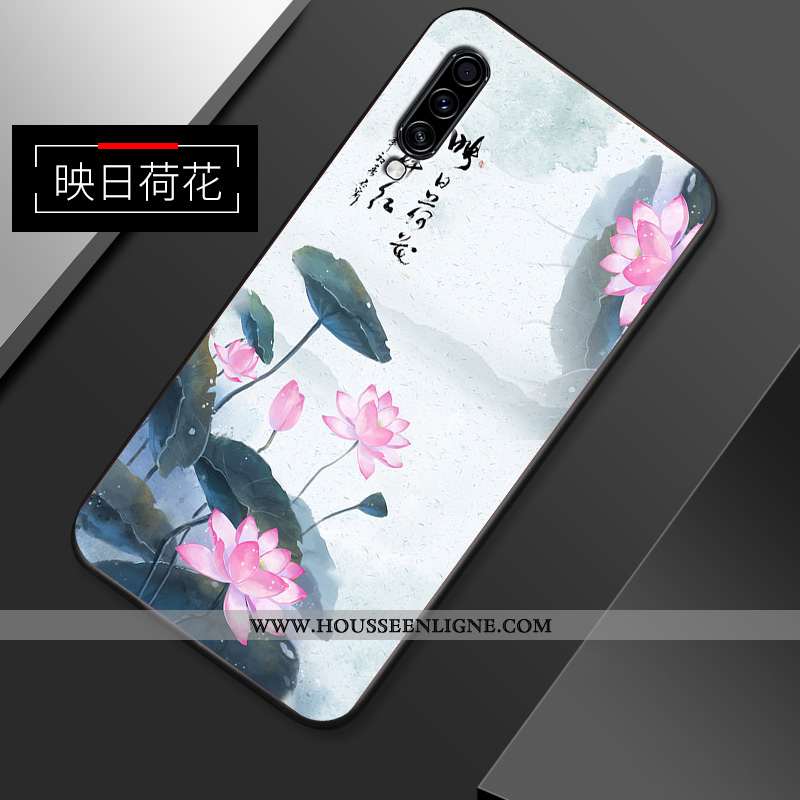 Étui Samsung Galaxy A70s Créatif Vintage Étoile Style Chinois Fluide Doux Incassable Blanche