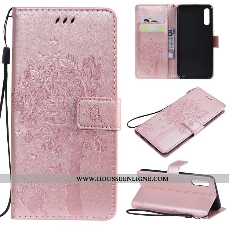 Étui Samsung Galaxy A70s Cuir Fluide Doux Incassable Coque Protection Étoile Rouge