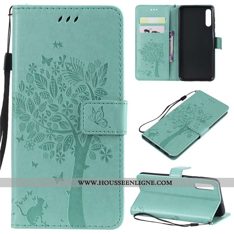 Étui Samsung Galaxy A70s Cuir Fluide Doux Incassable Coque Protection Étoile Rouge