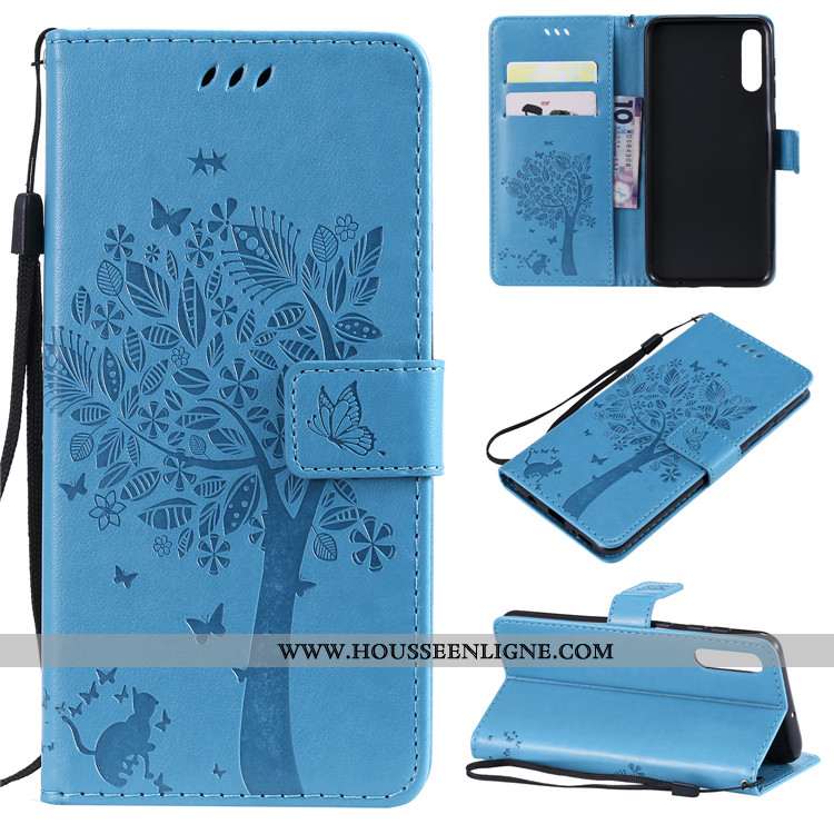 Étui Samsung Galaxy A70s Cuir Fluide Doux Incassable Coque Protection Étoile Rouge