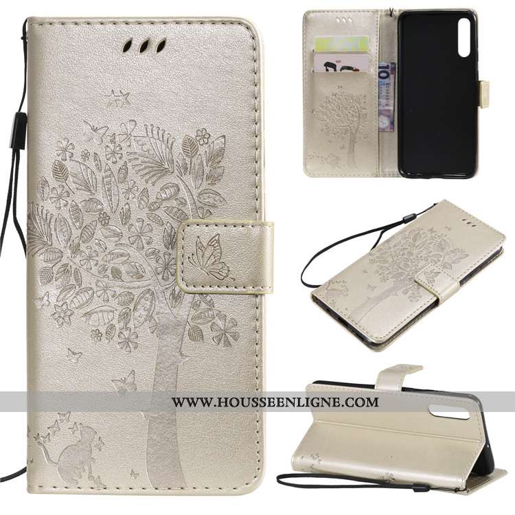 Étui Samsung Galaxy A70s Cuir Fluide Doux Incassable Coque Protection Étoile Rouge
