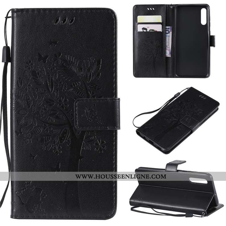 Étui Samsung Galaxy A70s Cuir Fluide Doux Incassable Coque Protection Étoile Rouge
