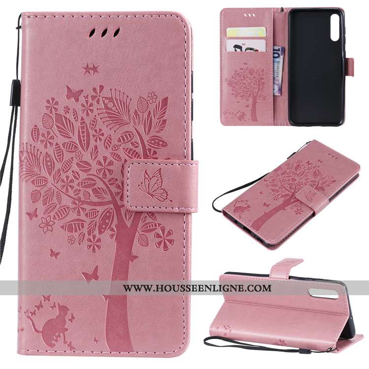 Étui Samsung Galaxy A70s Cuir Fluide Doux Incassable Coque Protection Étoile Rouge