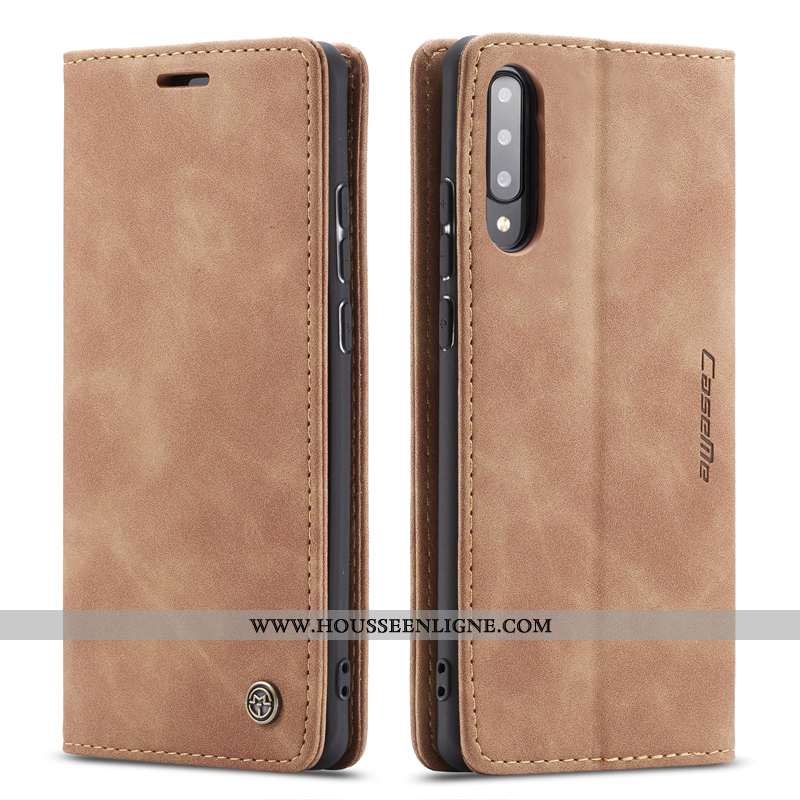 Étui Samsung Galaxy A70s Cuir Véritable Protection Housse Bleu Téléphone Portable Coque