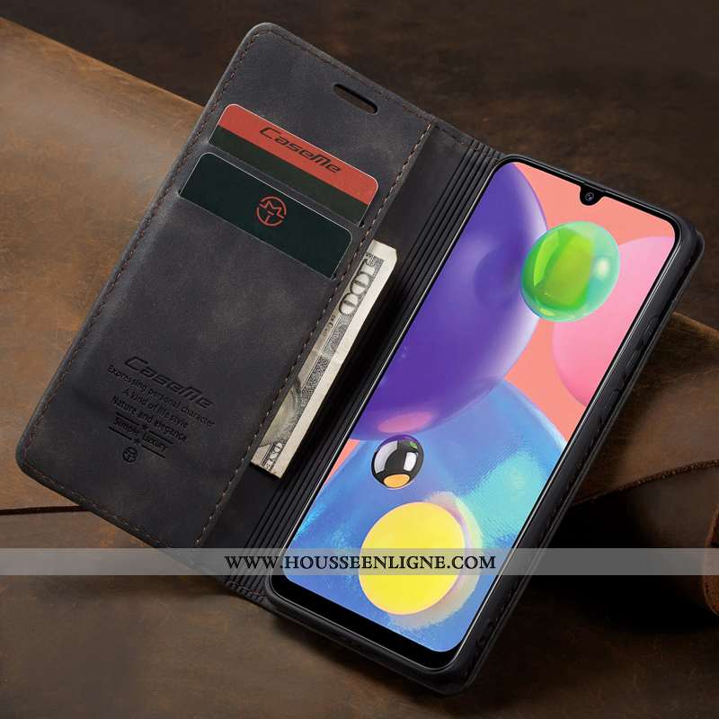Étui Samsung Galaxy A70s Cuir Véritable Protection Housse Bleu Téléphone Portable Coque