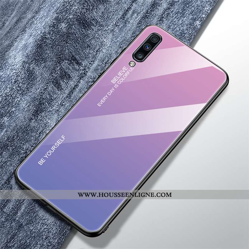 Étui Samsung Galaxy A70s Personnalité Tendance Incassable Verre Tout Compris Amoureux Dégradé De Cou