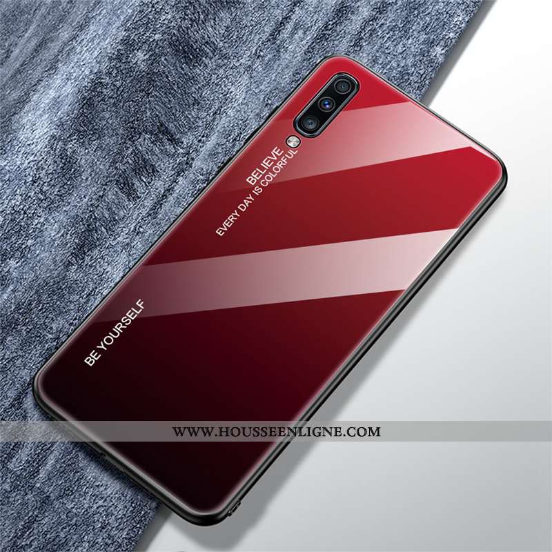 Étui Samsung Galaxy A70s Personnalité Tendance Incassable Verre Tout Compris Amoureux Dégradé De Cou
