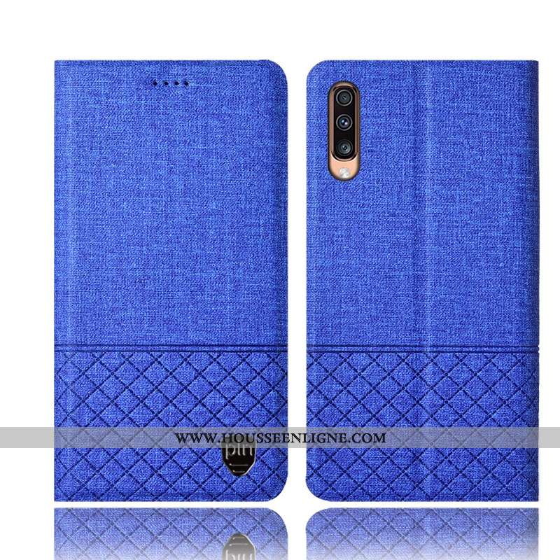 Étui Samsung Galaxy A70s Protection Cuir Étoile Tout Compris Téléphone Portable Lin Rose