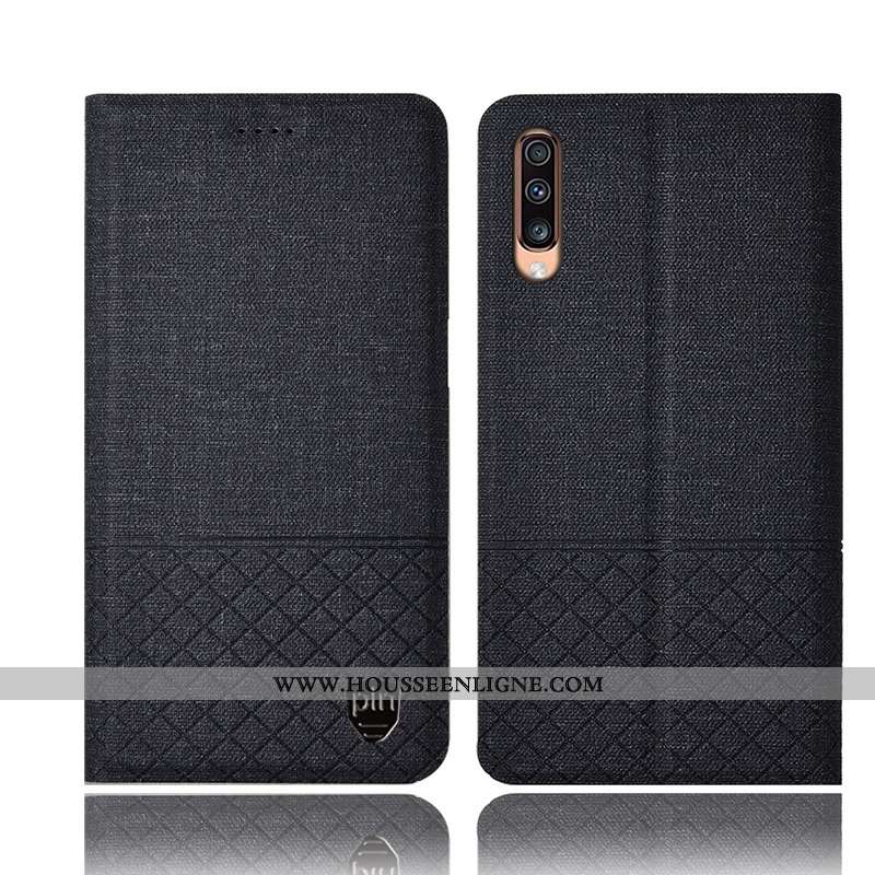 Étui Samsung Galaxy A70s Protection Cuir Étoile Tout Compris Téléphone Portable Lin Rose