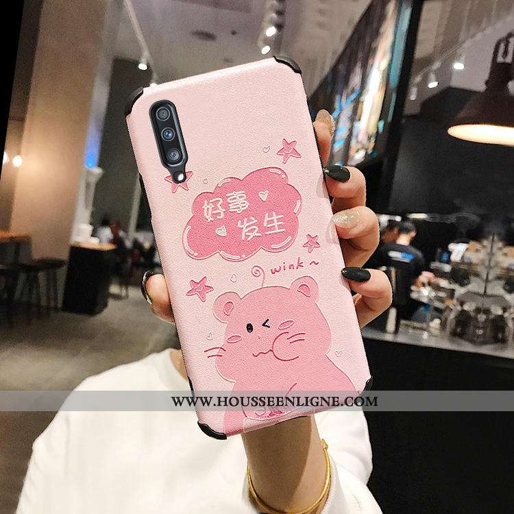 Étui Samsung Galaxy A70s Protection Personnalité Dessin Animé Téléphone Portable Étoile Blanc Net Ro
