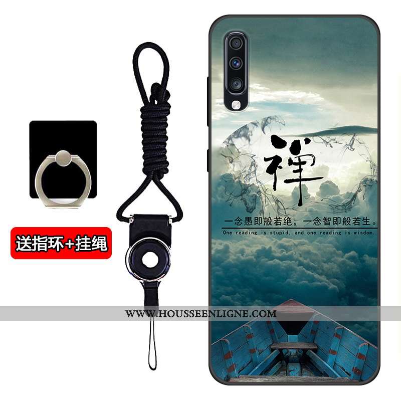 Étui Samsung Galaxy A70s Protection Tendance Étoile Gris Téléphone Portable Silicone Coque