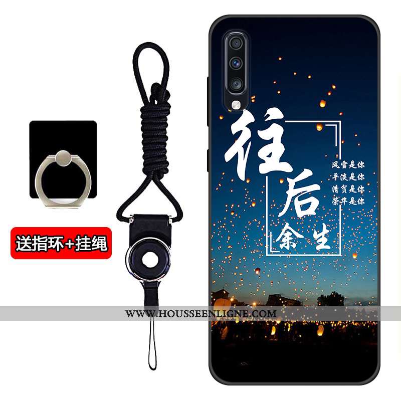 Étui Samsung Galaxy A70s Protection Tendance Étoile Gris Téléphone Portable Silicone Coque