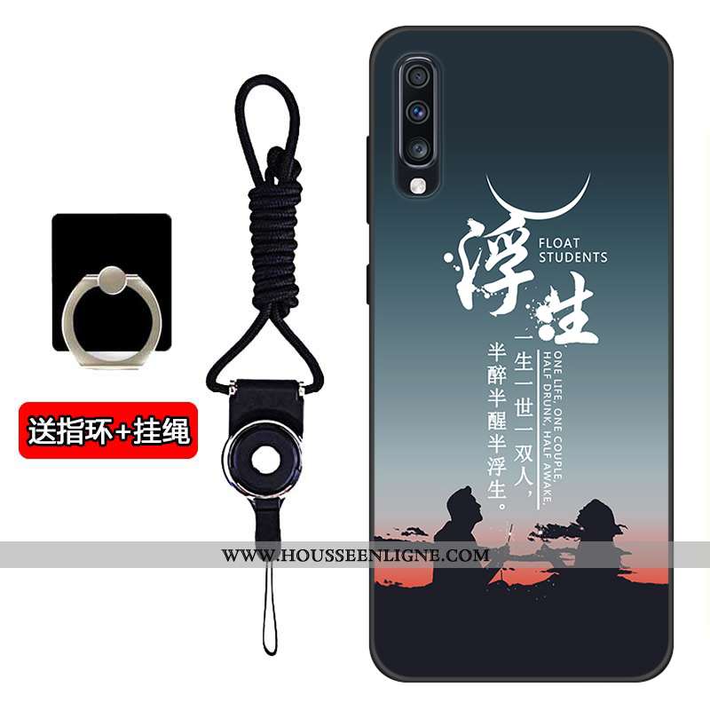 Étui Samsung Galaxy A70s Protection Tendance Étoile Gris Téléphone Portable Silicone Coque