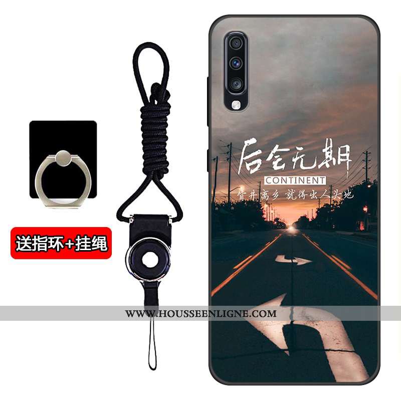 Étui Samsung Galaxy A70s Protection Tendance Étoile Gris Téléphone Portable Silicone Coque