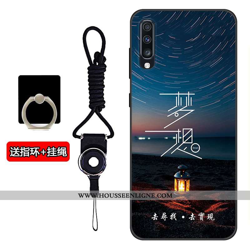 Étui Samsung Galaxy A70s Protection Tendance Étoile Gris Téléphone Portable Silicone Coque