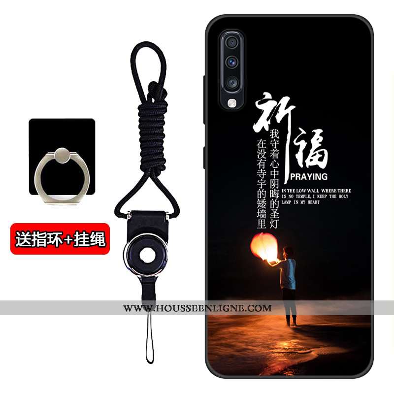 Étui Samsung Galaxy A70s Protection Tendance Étoile Gris Téléphone Portable Silicone Coque