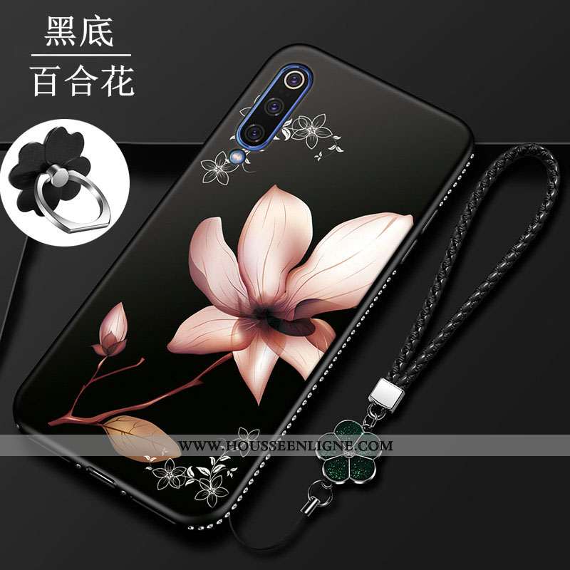 Étui Samsung Galaxy A70s Silicone Mode Coque Protection Rouge Étoile Fleur