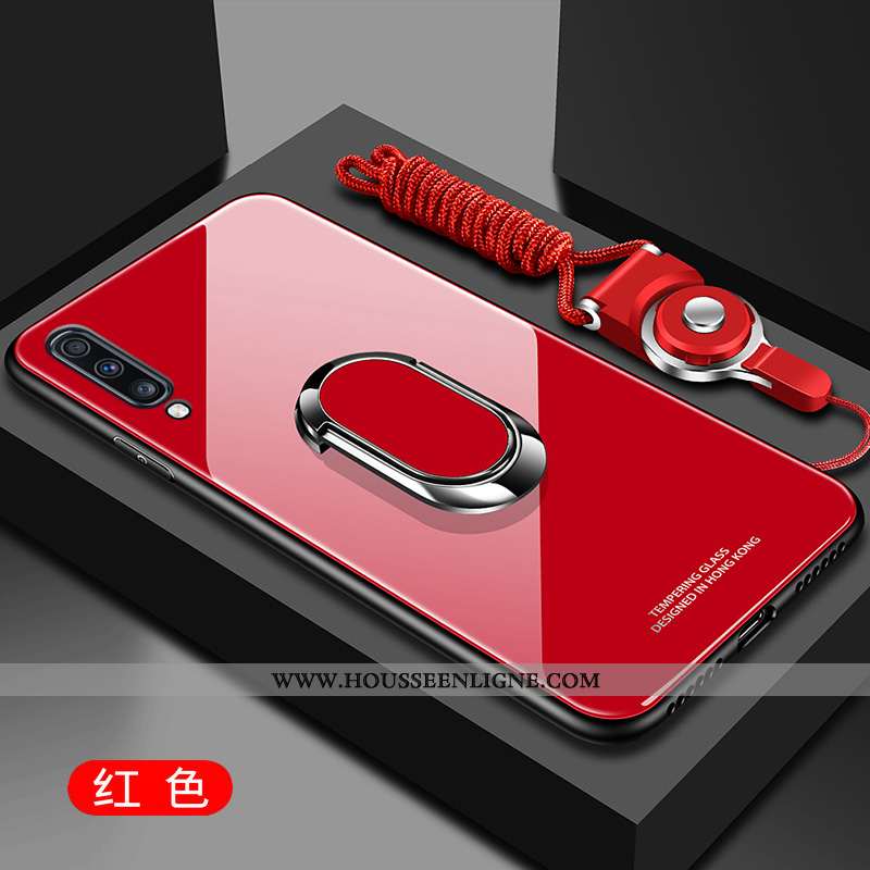 Étui Samsung Galaxy A70s Verre Créatif Protection Miroir Incassable Téléphone Portable Rose