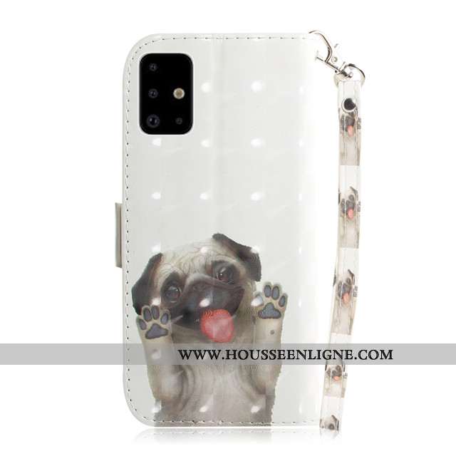 Étui Samsung Galaxy A71 Charmant Protection Tout Compris Housse Coque Incassable Étoile Blanche