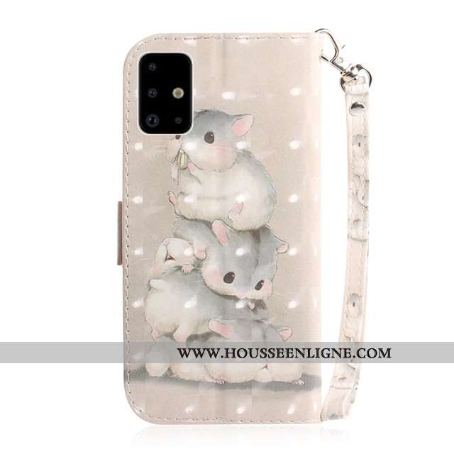 Étui Samsung Galaxy A71 Charmant Protection Tout Compris Housse Coque Incassable Étoile Blanche