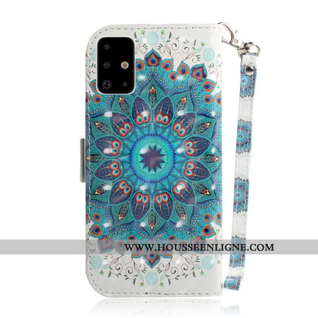 Étui Samsung Galaxy A71 Charmant Protection Tout Compris Housse Coque Incassable Étoile Blanche