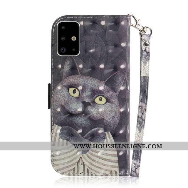 Étui Samsung Galaxy A71 Charmant Protection Tout Compris Housse Coque Incassable Étoile Blanche