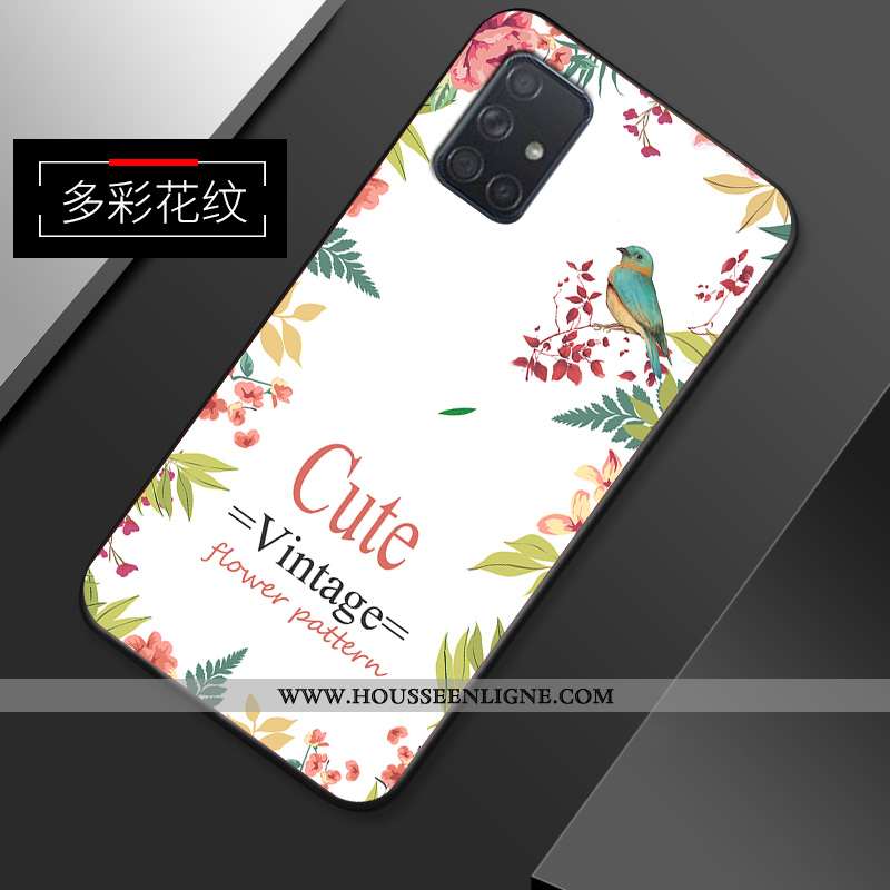 Étui Samsung Galaxy A71 Coque En Silicone Délavé En Daim Créatif Fluide Doux Simple Rose