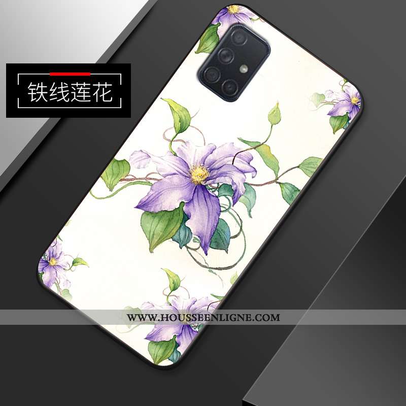 Étui Samsung Galaxy A71 Coque En Silicone Délavé En Daim Créatif Fluide Doux Simple Rose