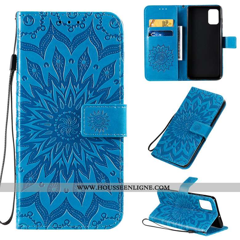 Étui Samsung Galaxy A71 Cuir Protection Coque Étoile Clamshell Rose Téléphone Portable