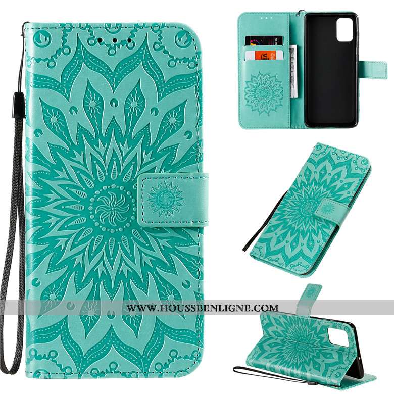 Étui Samsung Galaxy A71 Cuir Protection Coque Étoile Clamshell Rose Téléphone Portable