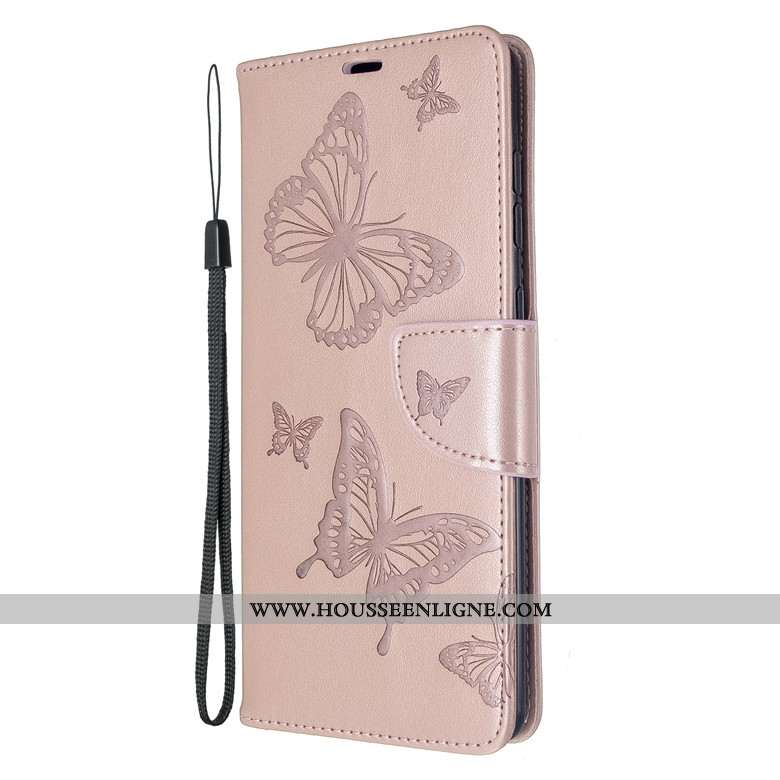 Étui Samsung Galaxy A71 Cuir Silicone Coque Téléphone Portable Papillon Tout Compris Protection Vert