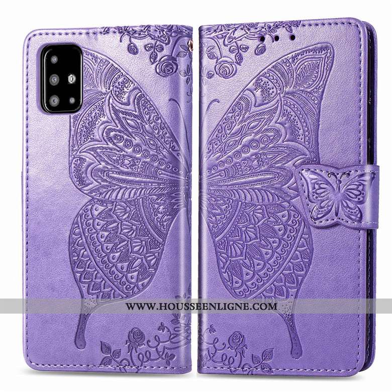 Étui Samsung Galaxy A71 Cuir Silicone Téléphone Portable Coque Housse Gris