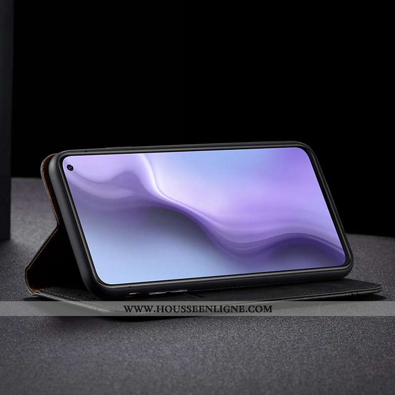 Étui Samsung Galaxy A71 Cuir Véritable Cuir Une Agrafe Téléphone Portable Fluide Doux Coque Étoile N