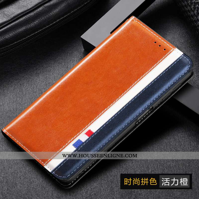 Étui Samsung Galaxy A71 Cuir Véritable Protection Bleu Marin Tout Compris Coque Étoile Clamshell Ble