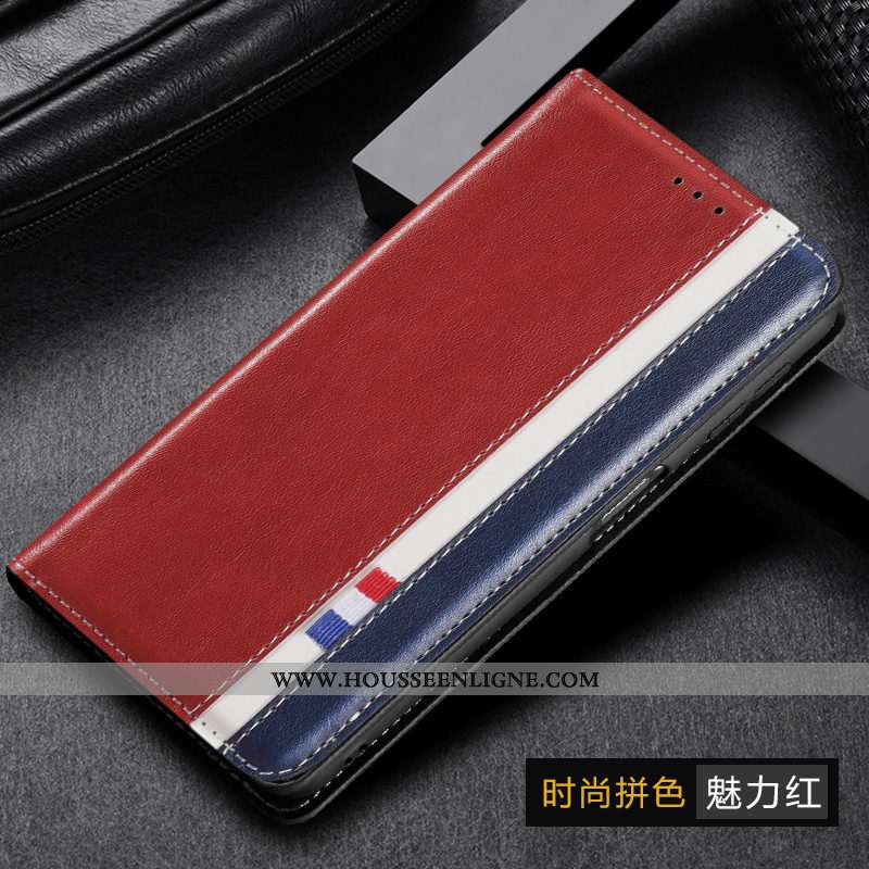 Étui Samsung Galaxy A71 Cuir Véritable Protection Bleu Marin Tout Compris Coque Étoile Clamshell Ble