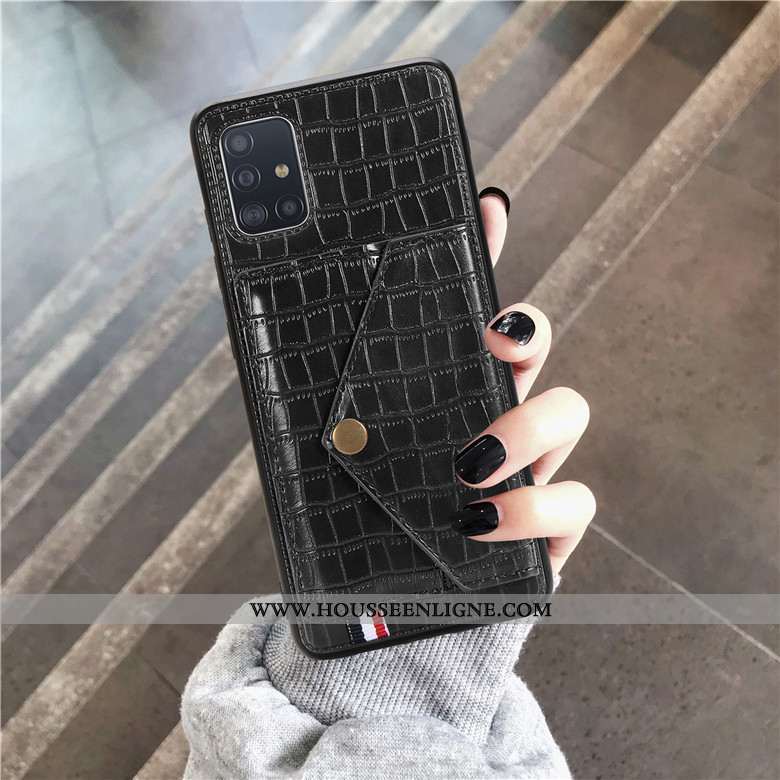 Étui Samsung Galaxy A71 Silicone Protection Crocodile Étoile Modèle Fleurie Vert Verte