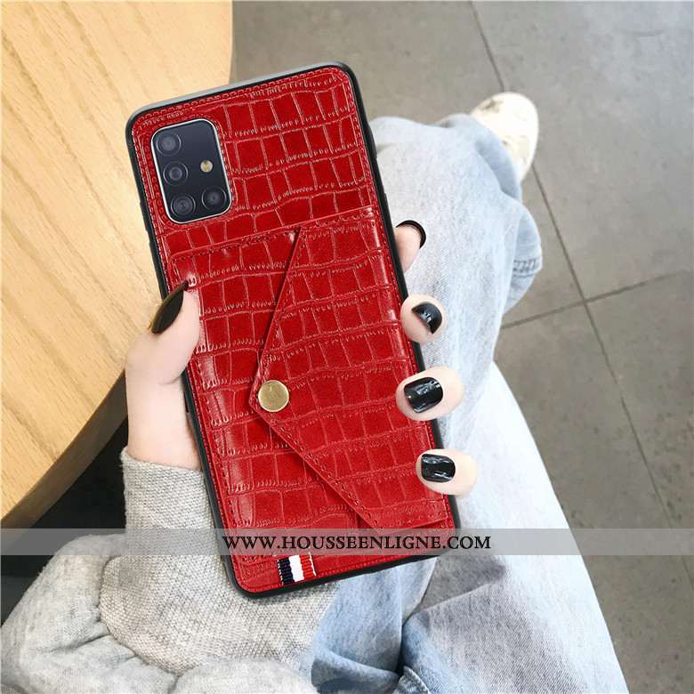 Étui Samsung Galaxy A71 Silicone Protection Crocodile Étoile Modèle Fleurie Vert Verte