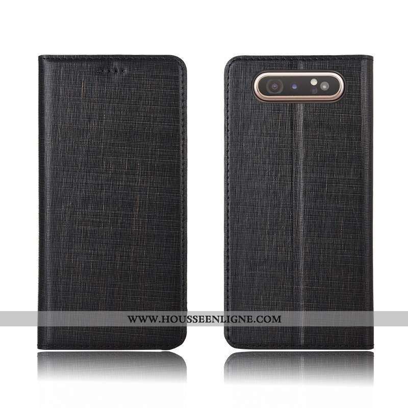 Étui Samsung Galaxy A80 Protection Silicone Incassable Rouge Étoile Téléphone Portable